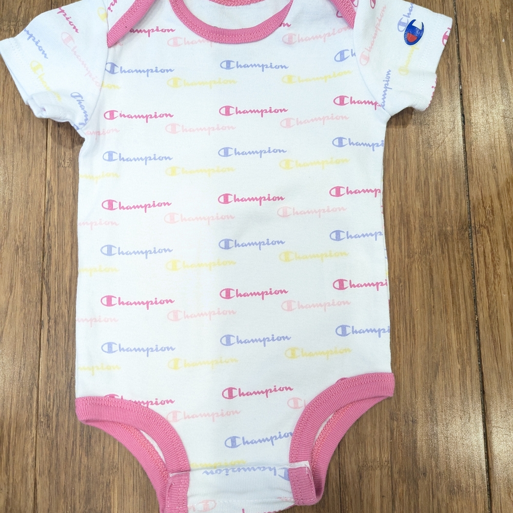 Champion baby girls Multicolor short sleeve one piece bodysuit